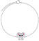LOVE YOUR CITY Armband kleiner Panda Bär, Koala. Schmuck Geschenke für Mädchen, Kinder. Liebevoll gearbeiteter Kinderschmuck aus 925 Sterling Silber mit Emaille. 14-17cm verstellbar