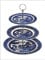 AuraHome Blue Willow 3 Tier Cake Stand Afternoon Tea, Porcleain Serving Dishes 19cm,23cm,28cm Iconic Elegant Blue-Printed Scene on White Porcelain Depicts Nature & Historical Imagery