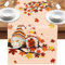 Lets Joy Ahornblätter Herbst Tischläufer, 40 x 180cm Mode Kürbisse Ahornblätter Herbst Tischläufer, Saisonnal Küche Tisch Dekoration, Party Tisch Thanksgiving Herbstzeit Dekoration