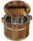 rockible Seau à Riz en Bois, cuve de mélange de Riz Domestique avec Couvercle, Bol de Riz à Sushi en Bois, Bol de mélange de Riz pour la Cuisson, Brun