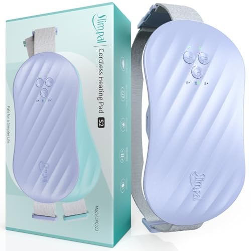 Slimpal AI Wärmegürtel Periode, Smart AI Wärmepunkt, Elektrisches kabelloses Heizband für Rücken, Bauch, Magen, Menstruations-Heizkissen Geschenke für Mädchen, Frauen, Ehefrauen, Violett S2