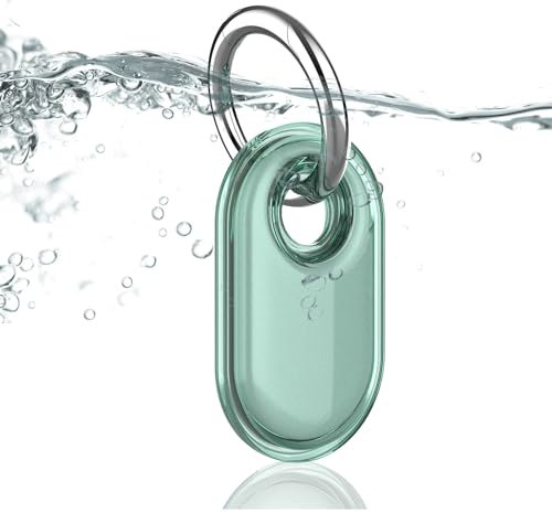 Dingfeiyu Étuis pour Samsung Galaxy SmartTag2, Housse avec Porte-Clés pour Animaux Portefeuilles et Bagages, SmartTag2 Locator Tracker Key Finder Cover (Vert)