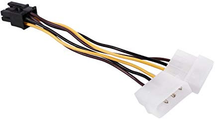 INTCHE A Dualer 4-Pin Molex IDE Auf 6-Pin PCI-E Grafikkarten-Stromanschlusskabeladapter