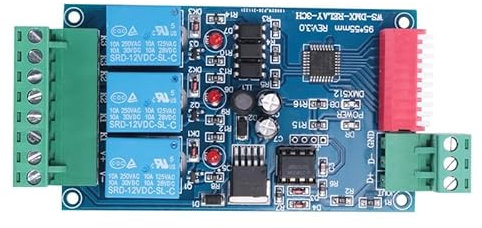 iFutniew 3 Channel 5A DMX512 Controlled Relay Switch Kit DIY Converter DMX Dimmer Relay