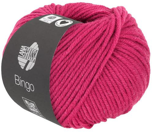 LANA GROSSA Bingo | Extrafeine Merinowolle waschmaschinenfest und filzfrei | Handstrickgarn aus 100% Schurwolle (Merino extrafein) | 50g Wolle zum Stricken & Häkeln | 80m Garn FB 768