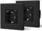 BSEED Lot de 2 prises murales 3 en 1, encastrables, en verre, avec ports USB-A et USB-C, puissance de charge rapide de 20 W, noir