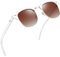 Joopin Retro Sonnenbrille Halbrahmen Herren Polarisiert und Klassische Sonnenbrille Damen Braun Vintage UV400 Brille für Fahren und Tourismus(Weißer Rahmen Braun Linse)