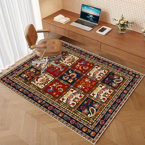 Bodenschutzmatte Bürostuhl Verschiedene Größen Bürostuhl Unterlage geeignet für Parkett Laminat Teppich Fliesen Hartböden Rechteckig Non Slip Gaming Schreibtischstuhl Schutz Matte 90 x 160 cm