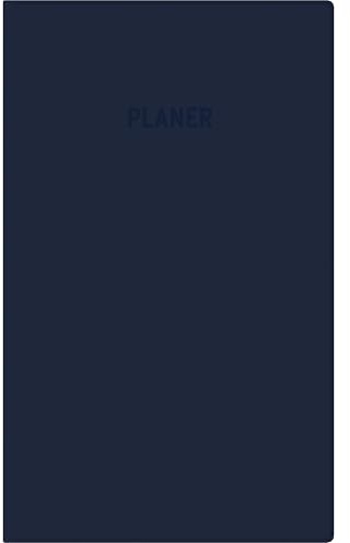 Zettler Taschenplaner 1M/2S blau 2026 – Monatsplaner 10 × 16 cm, 32 Seiten, 1 Monat auf 2 Seiten, Stundeneinteilung 8–19 Uhr, Arbeitstage- & Wochenzählung, Adressheft, Kunststoffeinband, FSC