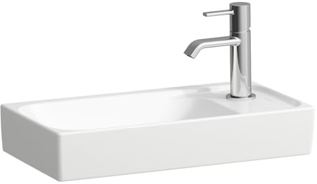 LAUFEN Meda Handwaschbecken, unterbaufähig, Hahnlochbank rechts, 460x235mm, ohne Hahnloch, ohne Überlauf, H8151130001121, Farbe: Weiß