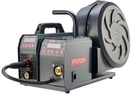 Saldatrice MIG/TIG/MAG PATON ProMIG 200A 230V, 15-2 – Kit completo con trainafilo, funzione pulsata e saldatura senza gas – Saldatrice MIG con torcia