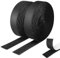 2 Piezas Auto Adhesivo Cinta Rollo Hook y Loop Extrafuerte, 10 m X 20 mm Autoadhesiva Doble Cara, Negro Tape Gancho y Cinta de Lazo, Cinta de Gancho y Bucle para Marcos de Fotos, Mosquiteras