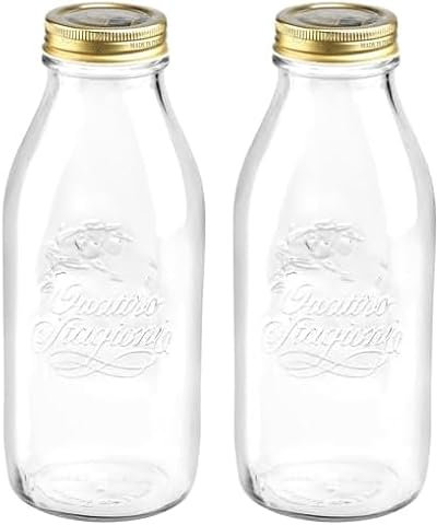 Bormioli Bocal HERMETIQUE 1L Ø101MM/H226MM Quattro STAGIONI (Lot de 2)