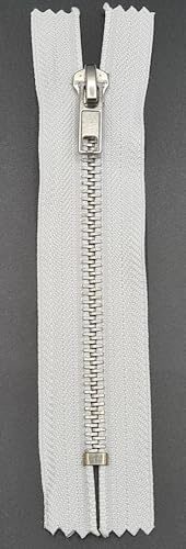 Metall Hosen Jeans Reißverschluss nicht teilbar 10 cm - 18 cm (501 Weiß, 16 cm)