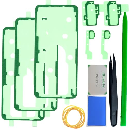 iStable Back Cover Adhesive Tape Compatible with Samsung Galaxy S9+ Plus Rear Battery Door Housing Replacement Sticker Strips SM-G965F/DS (3 Pack)