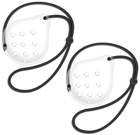2 Pcs Eye Shield After Cataract Surgery, Transparent Eyes Shield After Surgery, 9 Hole Protective Plastic Eyes Shields, for Protective Eye Reduce The Sensitivity of The Eyess to Light