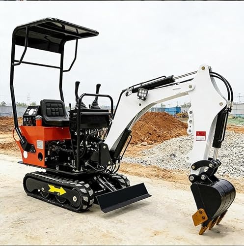 Mini pelle compacte de 0,8 à 2 tonnes et outil de creusement polyvalent pour petites fermes et chemins de jardin avec perche pivotante latérale et contrôle hydraulique pour un accès amélioré
