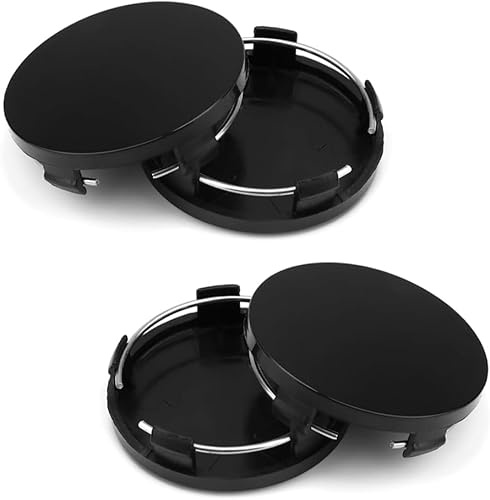 4 pièces Cache Moyeux pour Land Rover Range Rover Evoque II 2023-2025, Cache-moyeu Central, Pas Facile À Déformer, Résistant Aux Rayures Et Au Toucher Délicat,Black