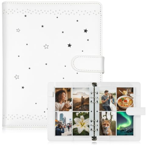 Xecamuvila Kartenalbum A5 – PU Leder Fotokartenhalter-Buch mit 20 Seiten (160 Fächer), Sammelordner für K-Pop Photocards, Briefmarken & Sammelkarten