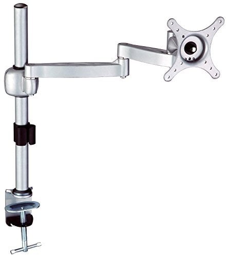 Allcam MDM04 Single Monitor Arm Stand w/Desk Mount Clamp & Grommet for 17-27 LCD/LED in Silver