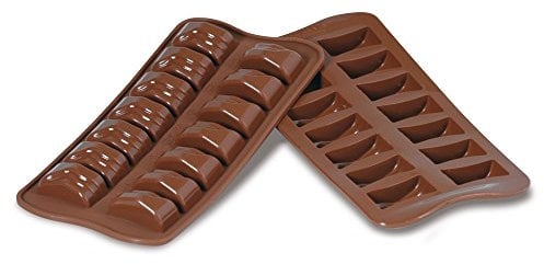 Silikomart 22.109.77.0065 SCG09 Moule pour Chocolat et Glace Forme Jack 14 Cavités Silicone Marron