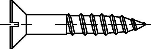 Dresselhaus Senk-Holzschrauben mit Schlitz Stahl 73181290 galv. verzinkt 2 x 10 mm 500 Stück