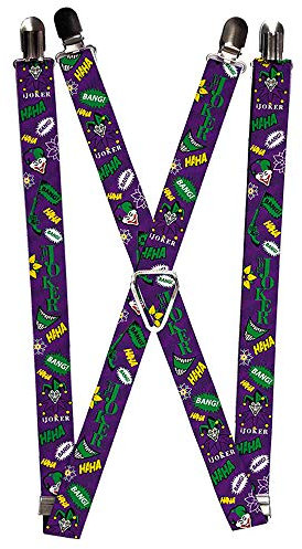 Buckle Down Unisex-Erwachsene Hosenträger-Joker Strumpfhalter, Mehrfarbig, Einheitsgröße