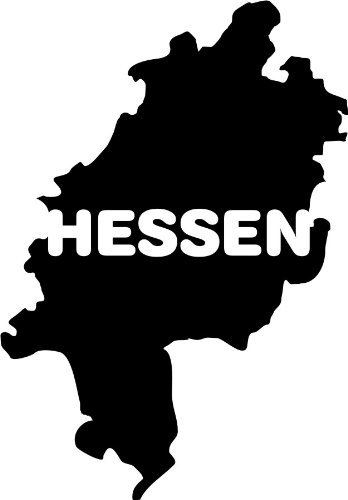blattwerk-design KFZ-Aufkleber, Hessen, Bundesland, Bundesländer, Deutschland, Fahrzeug-Aufkleber, Auswahl (M090 Silber)