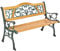 tectake® 2-Sitzer Gartenbank wetterfest, Gartenbank Holz im Landhausstil für Wintergarten Möbel, als romantische Balkonbank, Holzbank Garten, Gartenmöbel Bänke 124 x 60 x 83 cm
