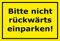 Melis-Folienwerkstatt Schild Nicht rückwärts einparken - 30x20cm - Bohrlöcher - 3mm Hartschaum – 20 VAR S00245-091-C