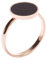 Happiness Boutique Damen Minimalist Ring mit Kreis in Schwarz | Rosegold Ring Schmuck aus Titan