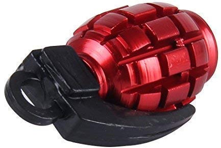 4 Stück rote Granate Handgranate Ventilkappen für Autos PKW LKW Motorrad NEU