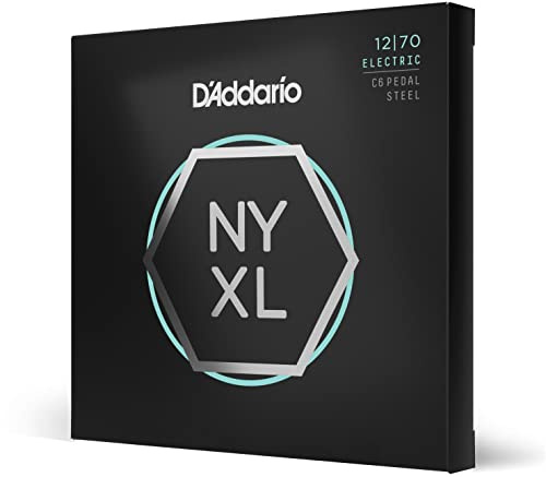 D'Addario Guitar Strings - NYXL Electric Guitar Strings - NYXL1052-3P - Unrivaled Strength, Tuning Stability, Enhanced Mid-Range - For 11 String Pedal Steel Guitars - 12-70, C6 Pedal Steel
