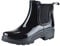 Jamron Donna Moda Chelsea Stivali da Pioggia Tacco Grosso Caviglia Alta Stivali di Gomma Nero SN02002 EU40