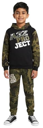 A2Z 4 Kids Boys Girls Green Camo Tracksuit Zipped Hoodie Ages 5-13 Years UK | Green Camouflage Zip Hoodie Joggers Set for Sports Casual Wear Ages 5-13 UK