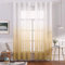 MIULEE Gardinen Transparent Vorhänge Farbverlauf Voile Sheer 2er Set Vorhang mit Ösen Dekoschal Fensterschal für Schlafzimmer und Wohnzimmer 245 cm x 140 cm(H x B) Weiß Orange