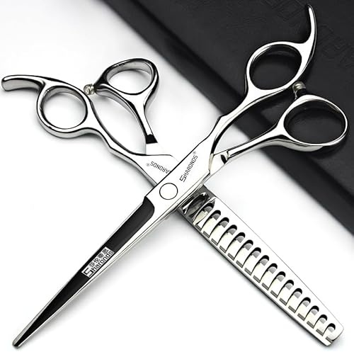 Sharonds Professionelle Friseurschere,6.5 Zoll professionelle Haarschneider, Edelstahl scharfe Schere Set | Ergonomische Griffkonstruktion, ermüdungsfreies Arbeiten bei langem Gebrauc