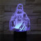 Xdorra Jésus-Christ lampe 3D cadeau créatif 3D veilleuse pour la décoration de la chambre, 7 couleurs changeantes LED lampe de table de bureau cadeaux pour chrétien