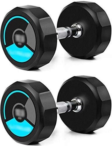 Hantel-Set Einstellbare Farbierbare Dummköpfe Set, Haushalt Zwölfseitig Design Professionelle Fitnessgeräte-Dummköpfe, Herren- Und Damen-Gym-Beschichtete Hanteln,Blue-7.5Kg*2