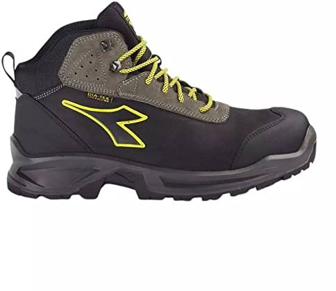 Diadora Sport Diatex Mid S3 Wr Ci Src, Mocassino Uomo, Nero Grigio Acciaio, 43 EU