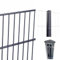 HORI® Doppelstabmattenzaun Komplettset I je 200 cm Mattenzaun I Stabstärke 6/5/6 I Anthrazit, Grau RAL 7016 I Inkl. Lackstift I Höhe 143 cm I Länge 14 m I zum Einbetonieren