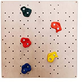 Kidsmont Parete da arrampicata per interni per bambini con manici, parete da arrampicata sostenibile per bambini, in legno naturale, design minimalista | 100% ECO | Made in Europe