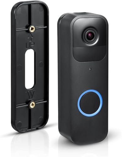 Wasserstein bohrfreie Wandhalterung, kompatibel mit Blink Video Doorbell - Wandhalterung/Halterung für das drahtlose Sicherheitssystem von Blink (Schwarz)