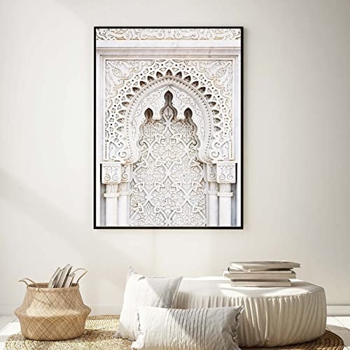 BDHcdfAJGf Marrakesch marokkanisches Ornament Wanddeko böhmische Wand Leinwand Bild Boho Posterdruck Bilder für Wohnzimmer Wohnkultur 50 x 70 cm ungerahmt