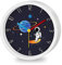 Idota Réveil Éducatif pour Enfants - Espace, Astronaute, Analogique, Rond, Caricature - Sans Tic-Tac, pour Garçons et Filles - À Piles (Sans Batterie) - Blanc