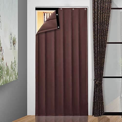 KUKIXO Thermovorhang Wärmeschutzvorhang Winter Kalteschutz,Isoliervorhang Thermo Türvorhang,Fenster Isolieren Gegen Kälte Kälteschutzvorhang,für Innen Tür Haustür Dachbodentreppe