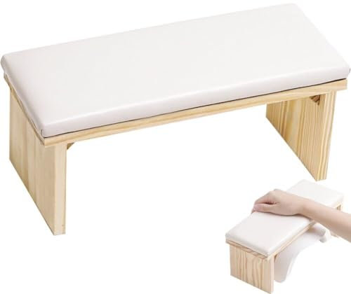 Haowul 1pc Manicura De Madera Manicura Cuschón De Reposo para Mano para Herramienta De Manicura del Brazo Herramienta del Brazo del Brazo Palma De Mano PU Coolo De Cuero