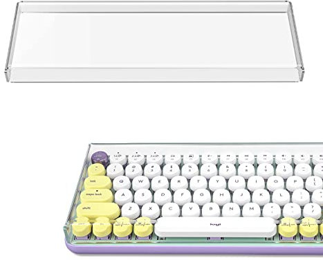 Geekria Keyboard Dust Cover, Keypads Cover for 75% Compact 84 Key Keyboard, Compatible with Logitech MX Mechanical Mini, Logitech POP Keys Mechanical, Keychron K2 Keyboard (Clear Acrylic)