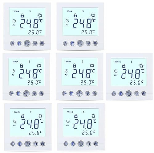 Digital Thermostat C16 Raumthermostat Fußbodenheizung Wandheizung LED weiß 7 Stück