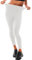 Leafigure Leggings Damen High Waist - Leggins Blickdicht Weiß für Sport Gym Yoga XXL